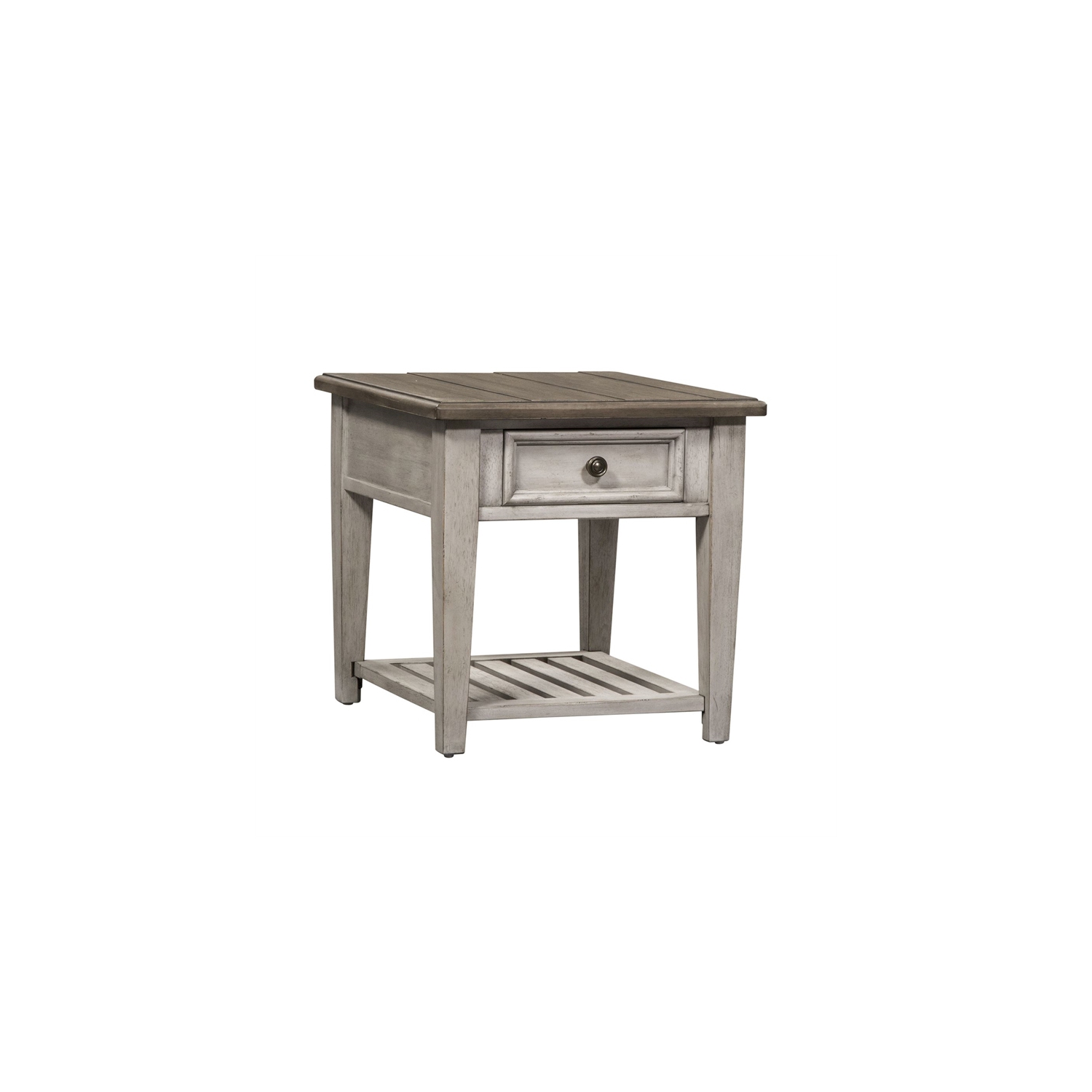 Heartland Off White Wood Drawer End Table