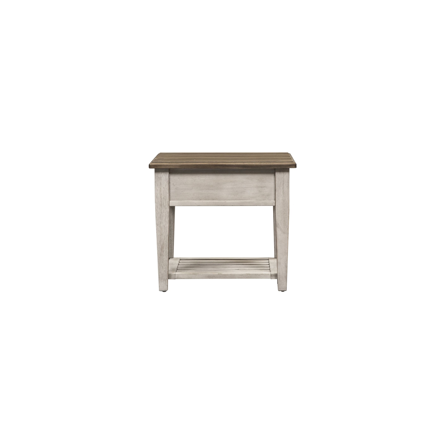 Heartland Off White Wood Drawer End Table