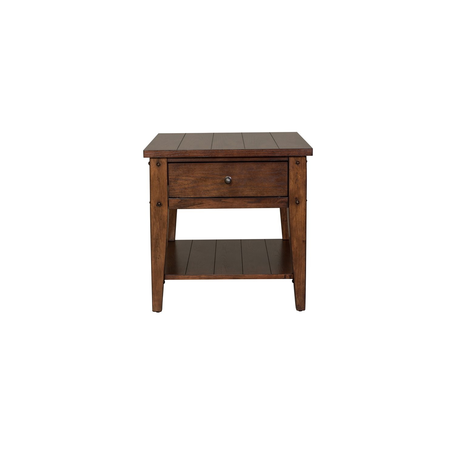 Lake House Dark Brown End Table
