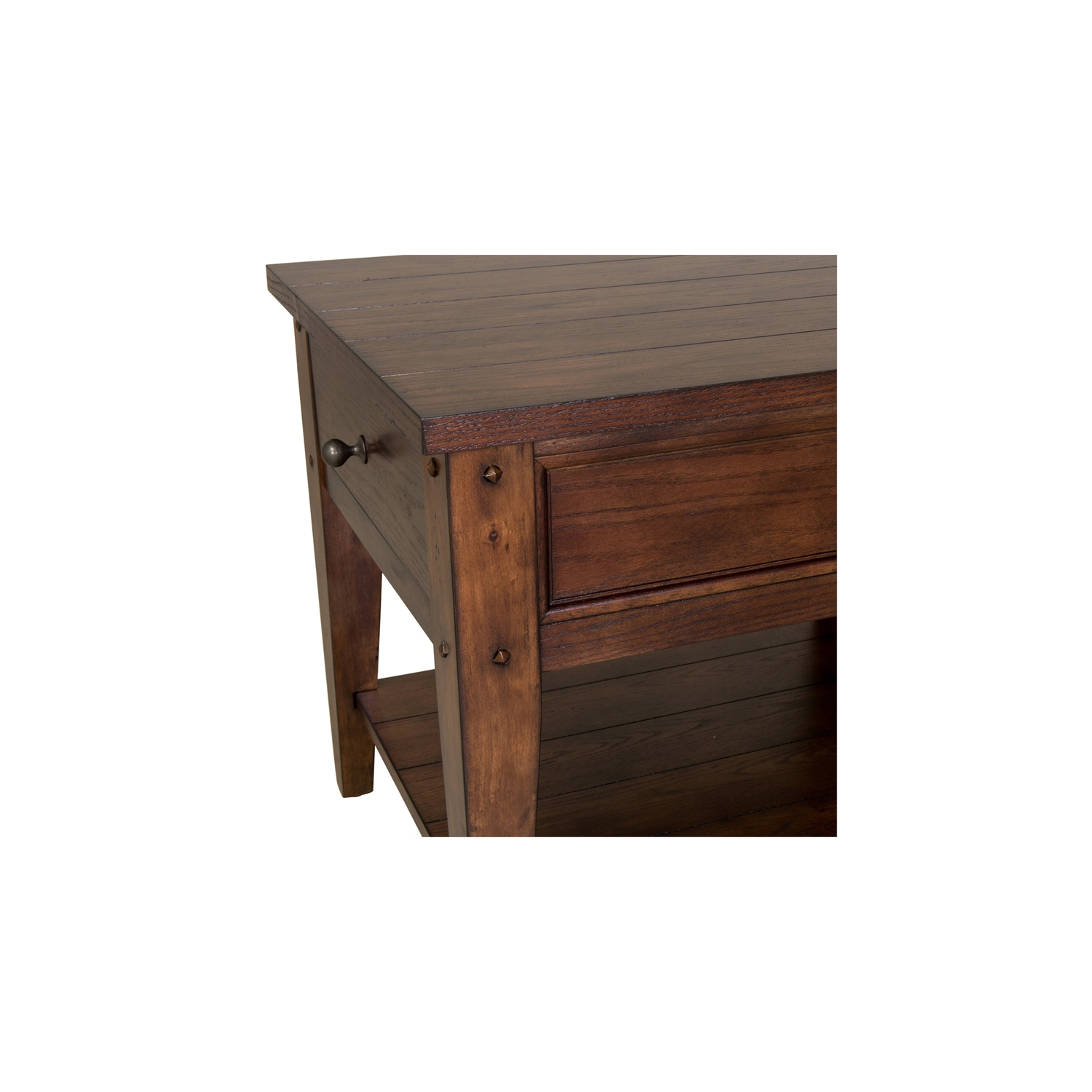 Lake House Dark Brown End Table