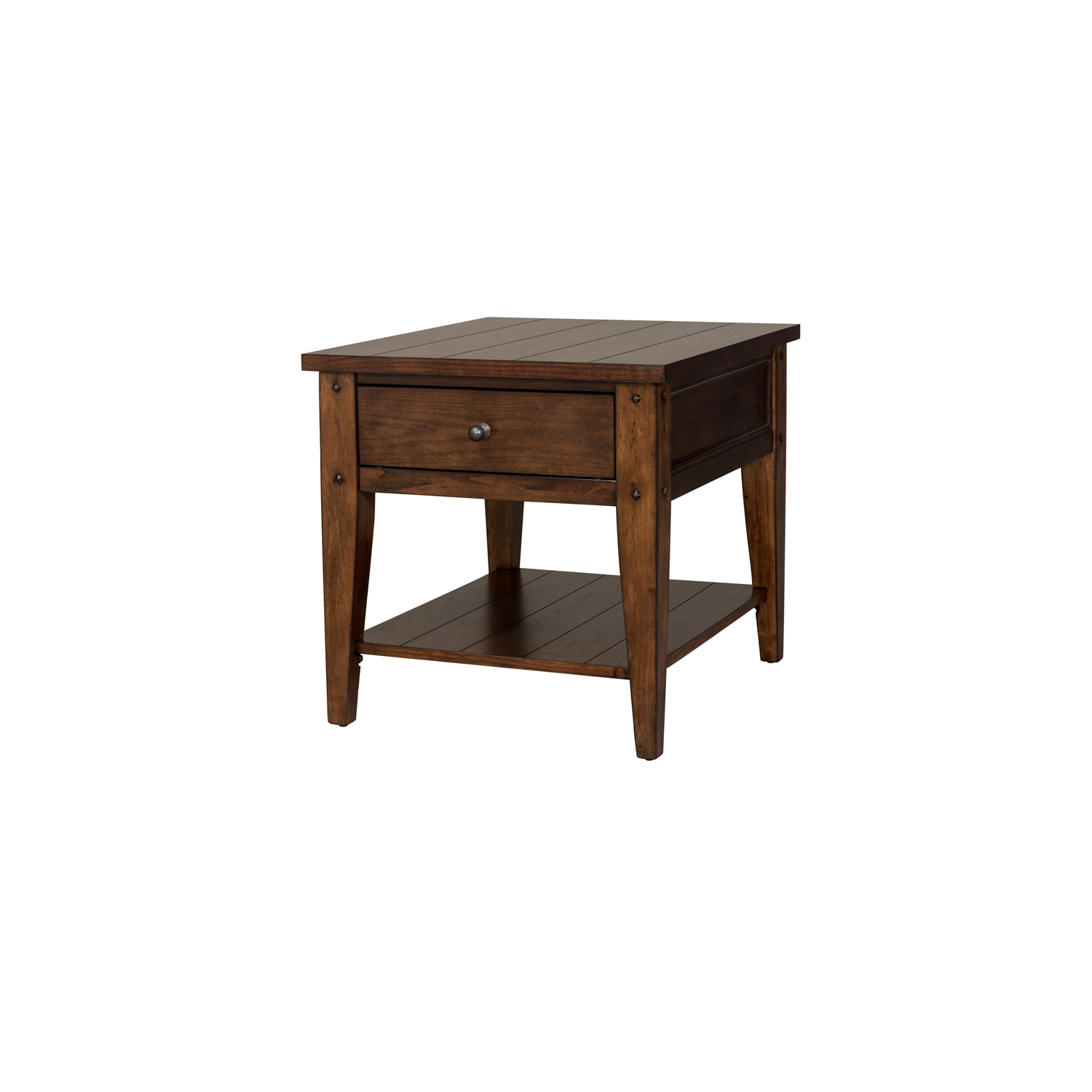 Lake House Dark Brown End Table