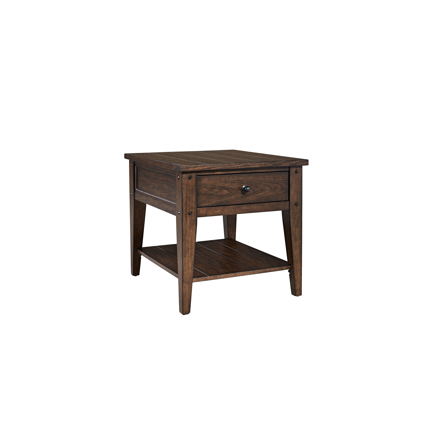 Lake House Dark Brown End Table