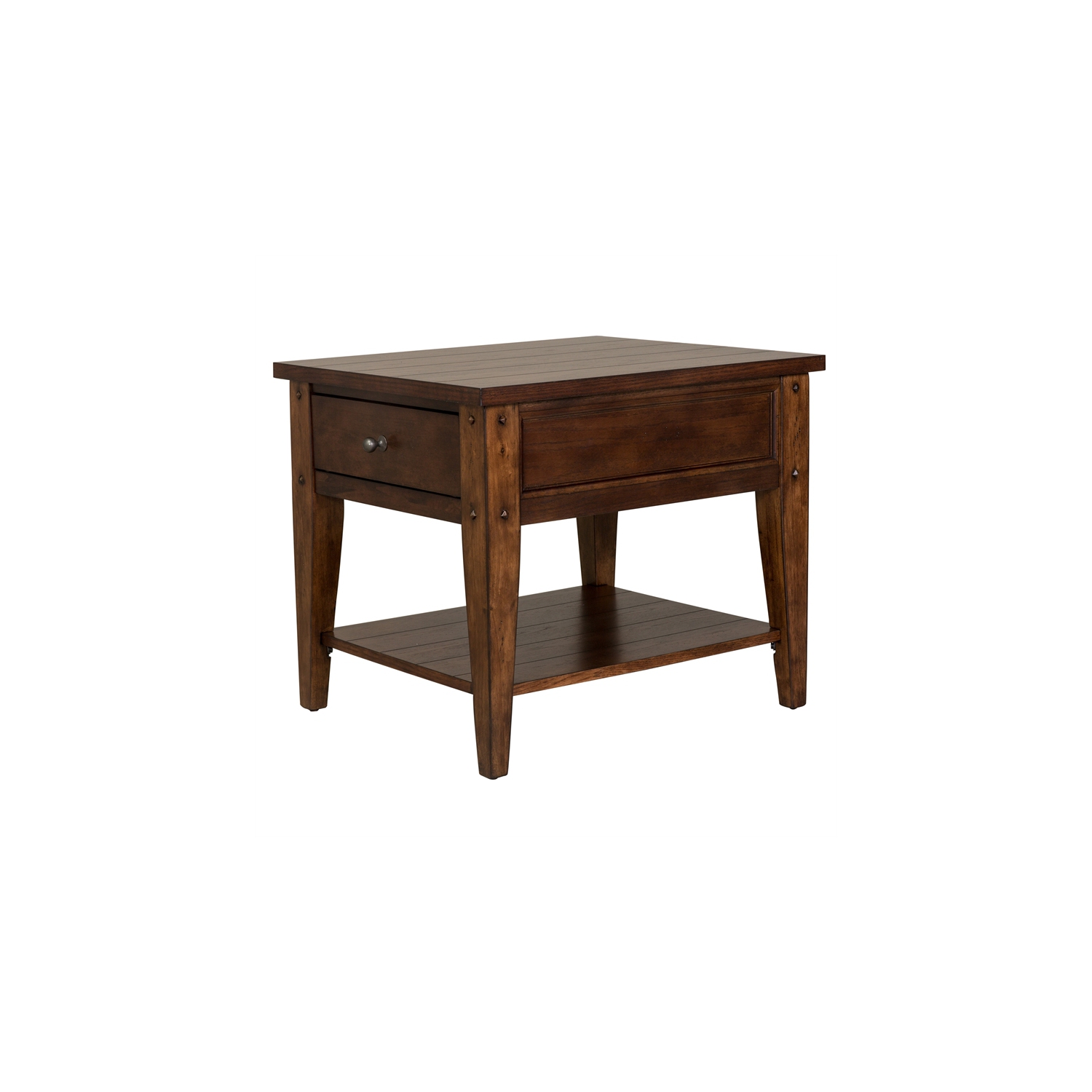 Lake House Dark Brown End Table