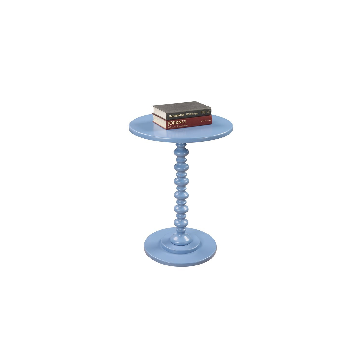 Convenience Concepts Palm Beach Spindle Table in Blue Wood Finish