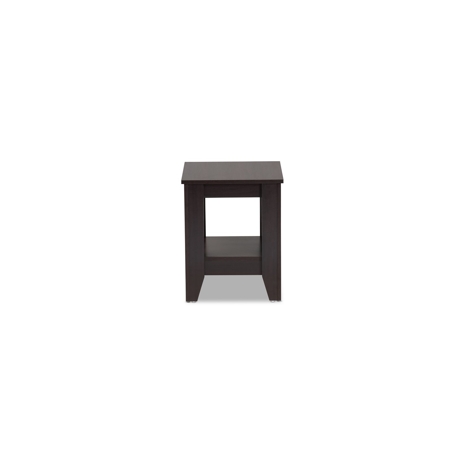 Baxton Studio Audra Dark Brown Finished Wood End Table