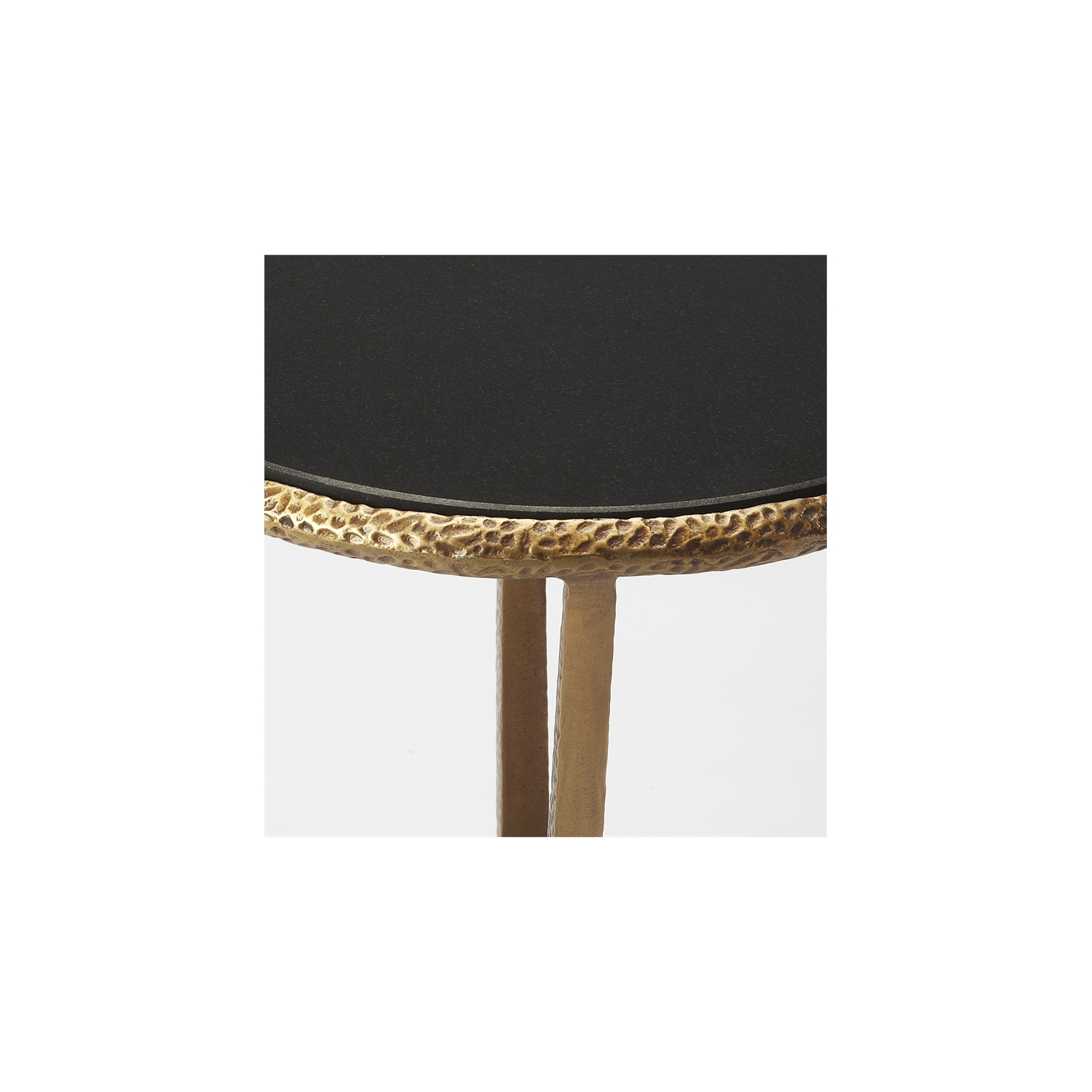 Butler Specialty Company Flavio Metal and Stone Accent Table - Black / Bronze