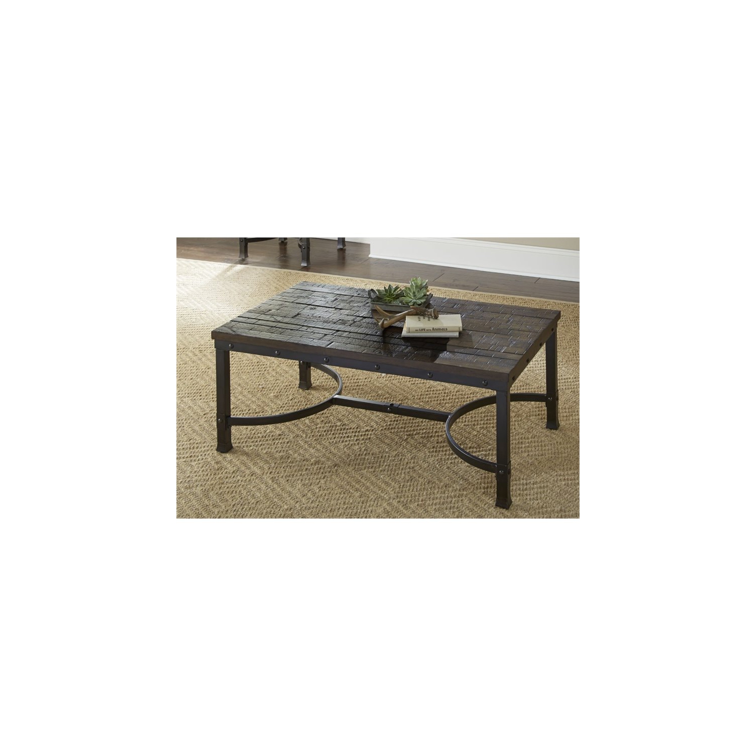 Ambrose Coffee Table in Rustic Brown