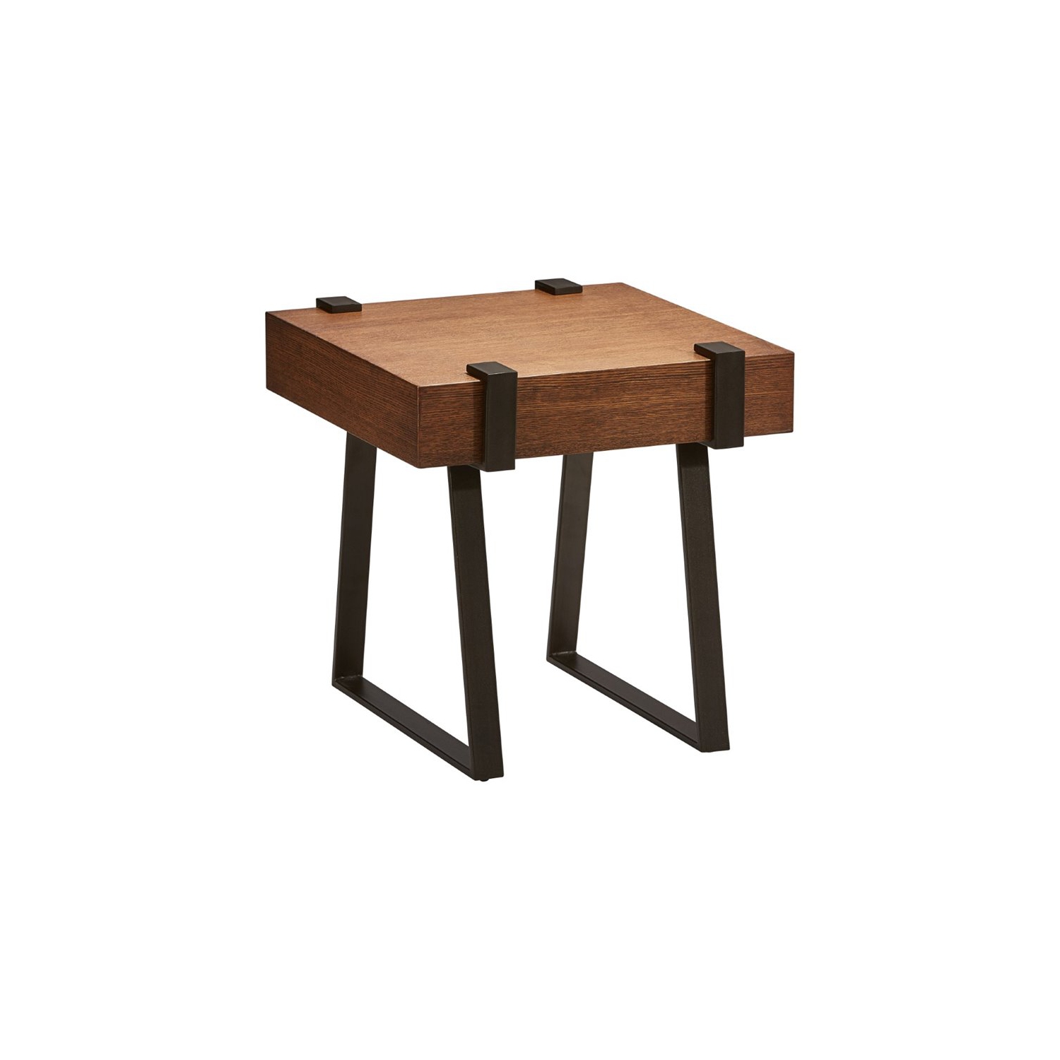International Caravan Hamburg Wood End Table in Canyon Oak