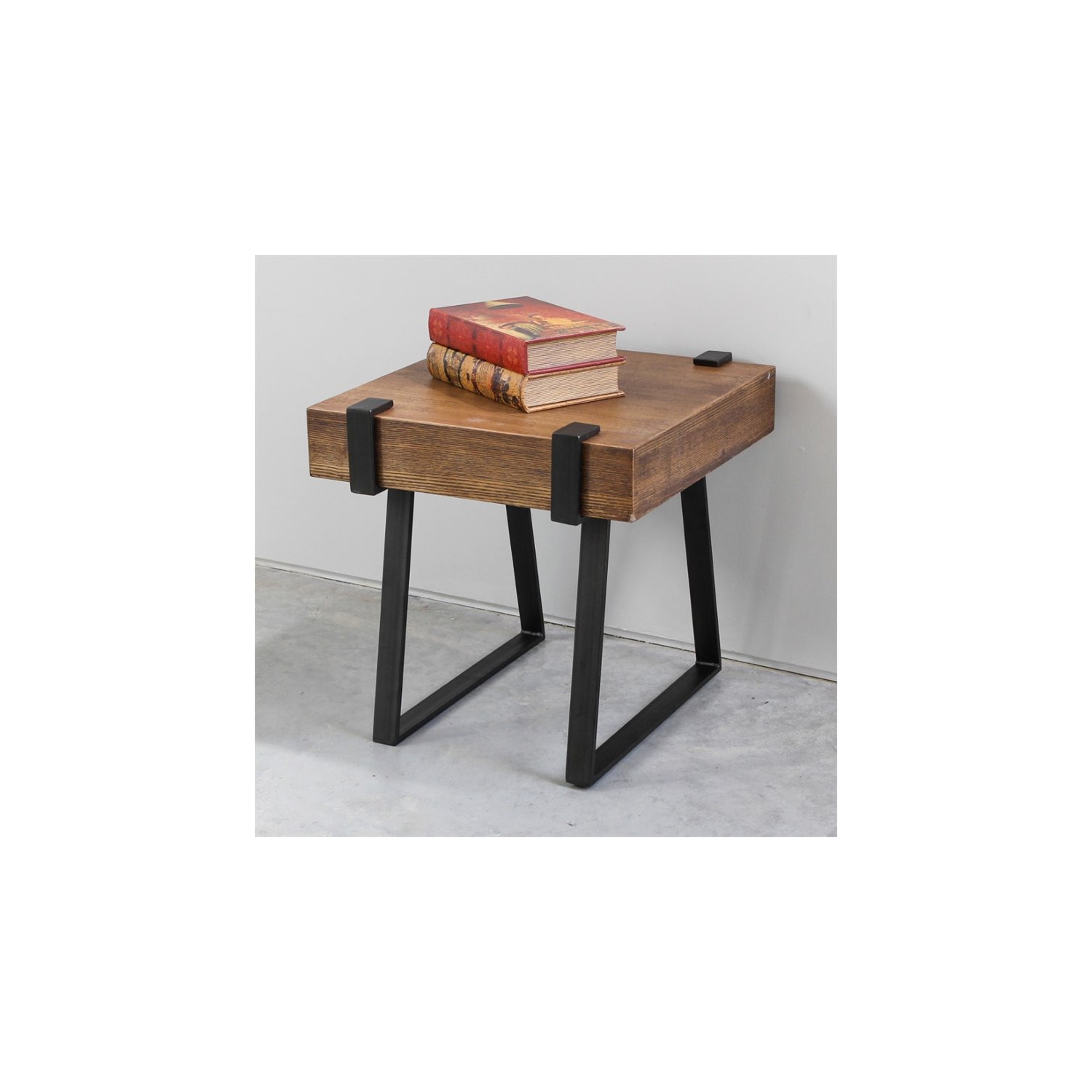International Caravan Hamburg Wood End Table in Canyon Oak
