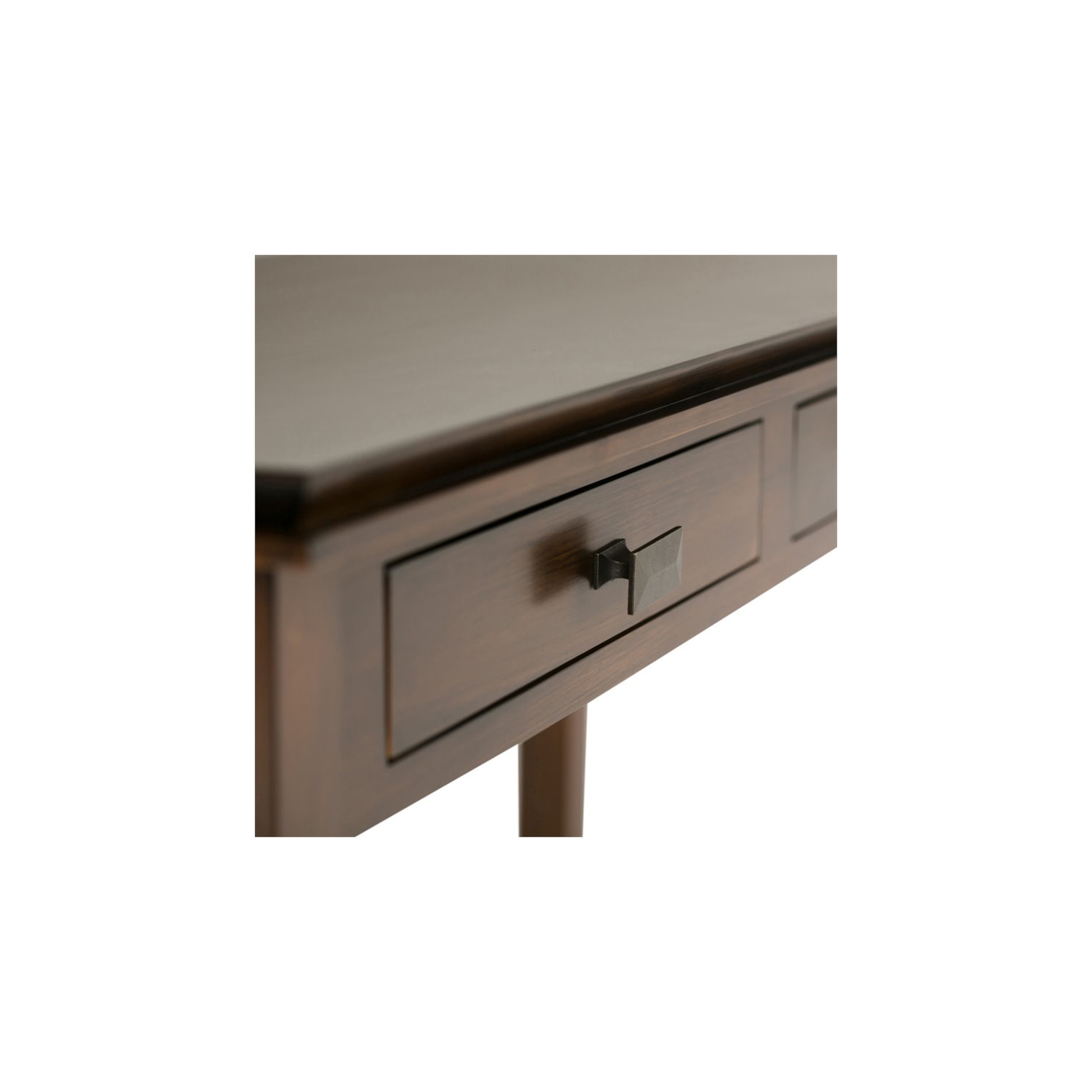 Simpli Home Artisan Wood 46" Transitional Console Sofa Table in Russet Brown