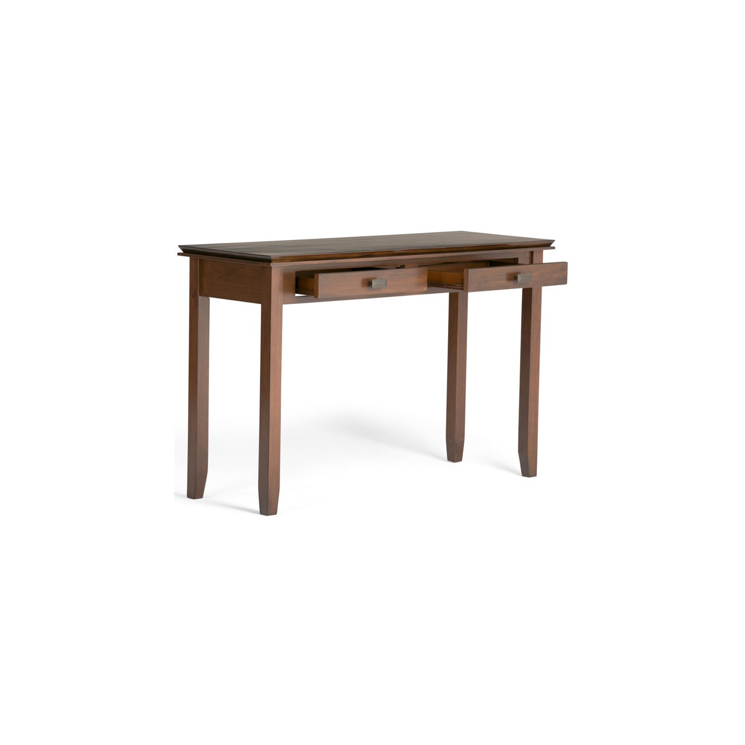 Simpli Home Artisan Wood 46" Transitional Console Sofa Table in Russet Brown