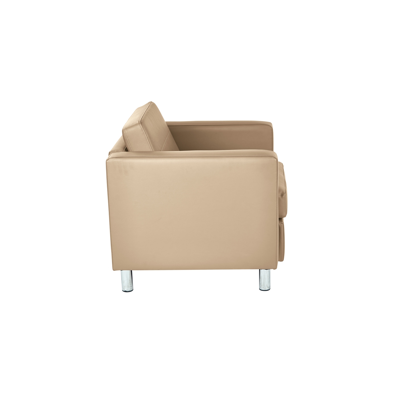 Pacific Armchair In Dillon Buff Cream Vinyl Fabric