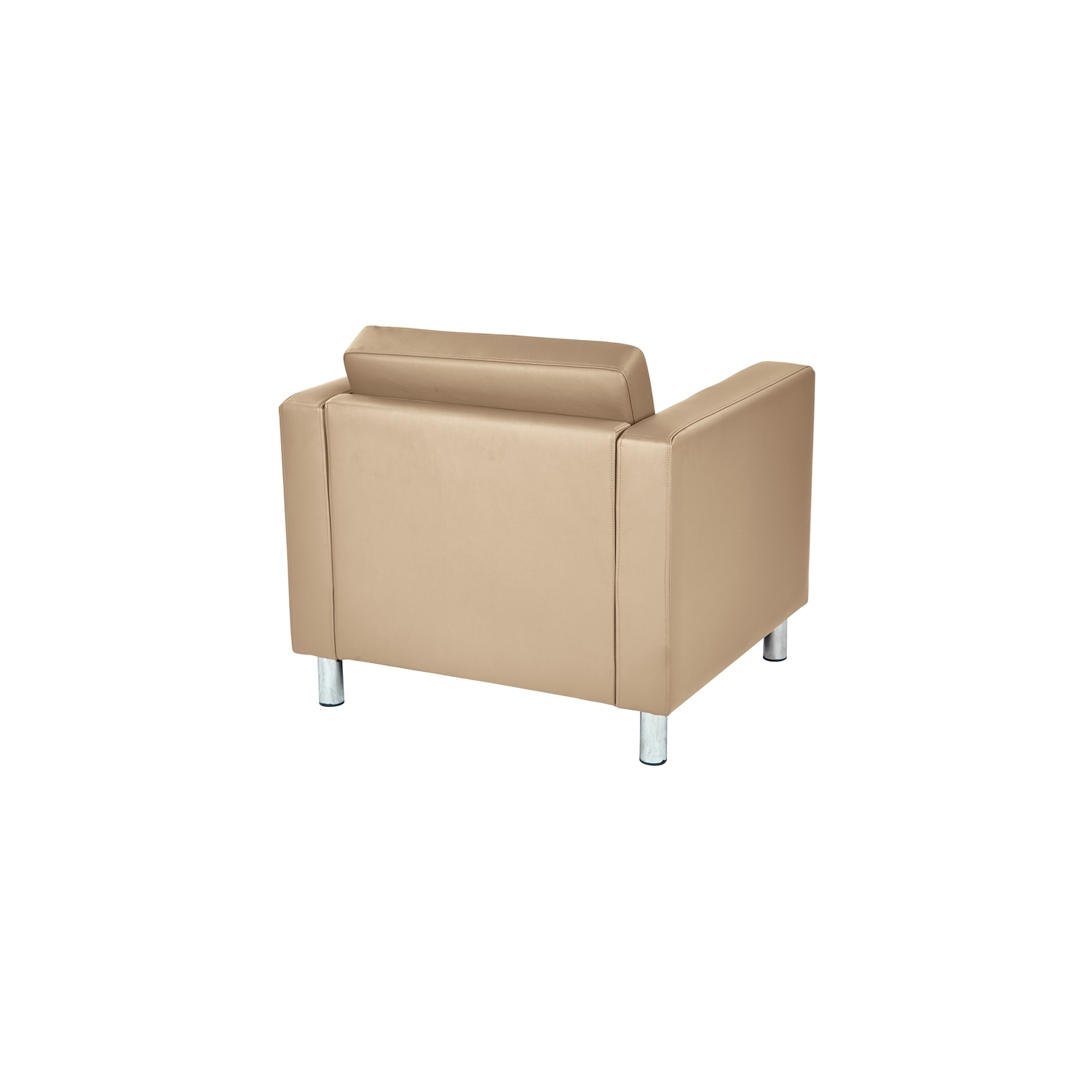 Pacific Armchair In Dillon Buff Cream Vinyl Fabric