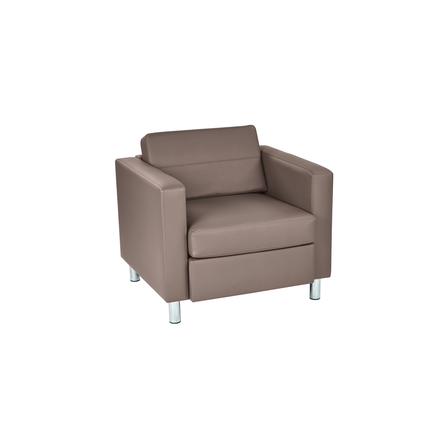 Pacific Armchair In Dillon Stratus Gray Vinyl Fabric
