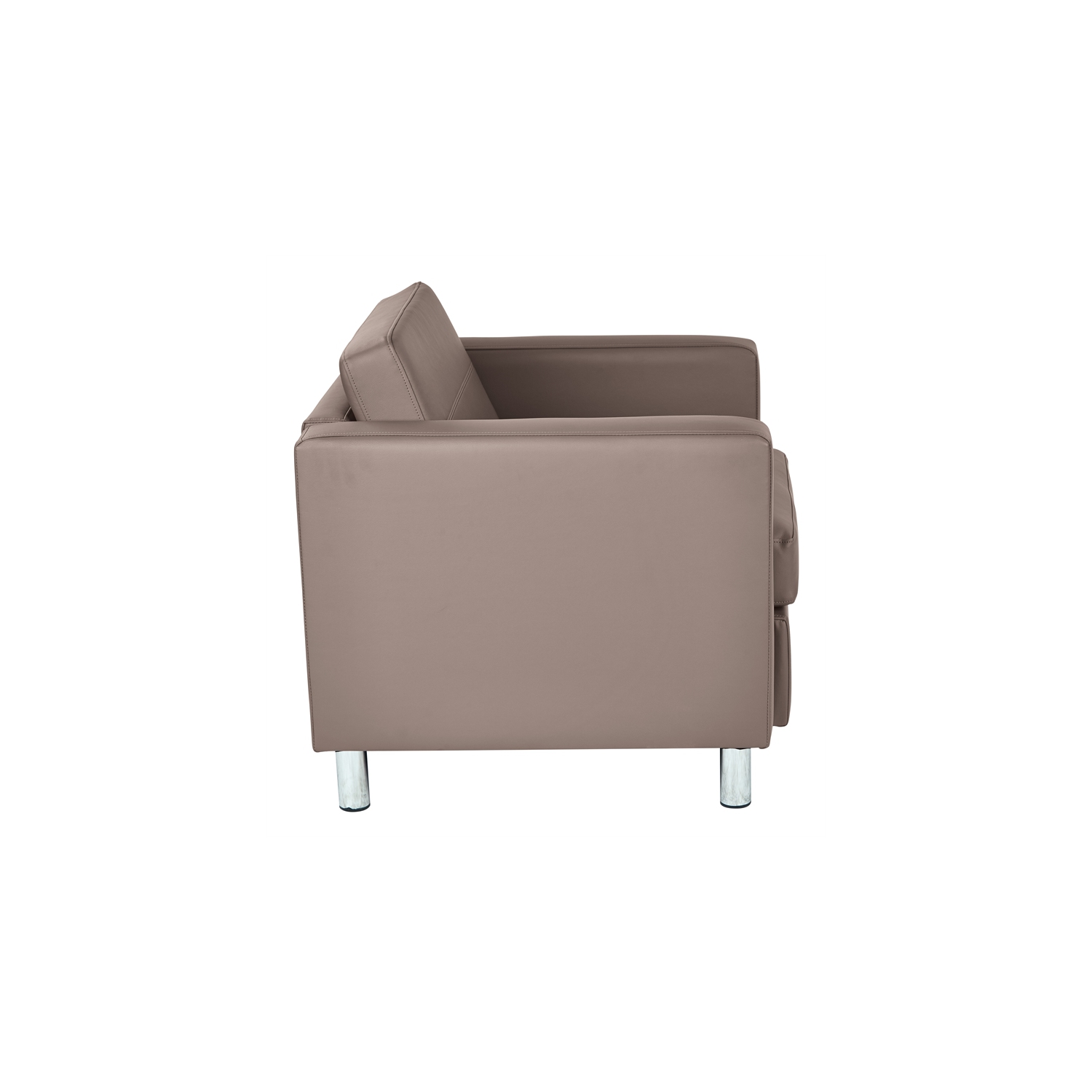 Pacific Armchair In Dillon Stratus Gray Vinyl Fabric