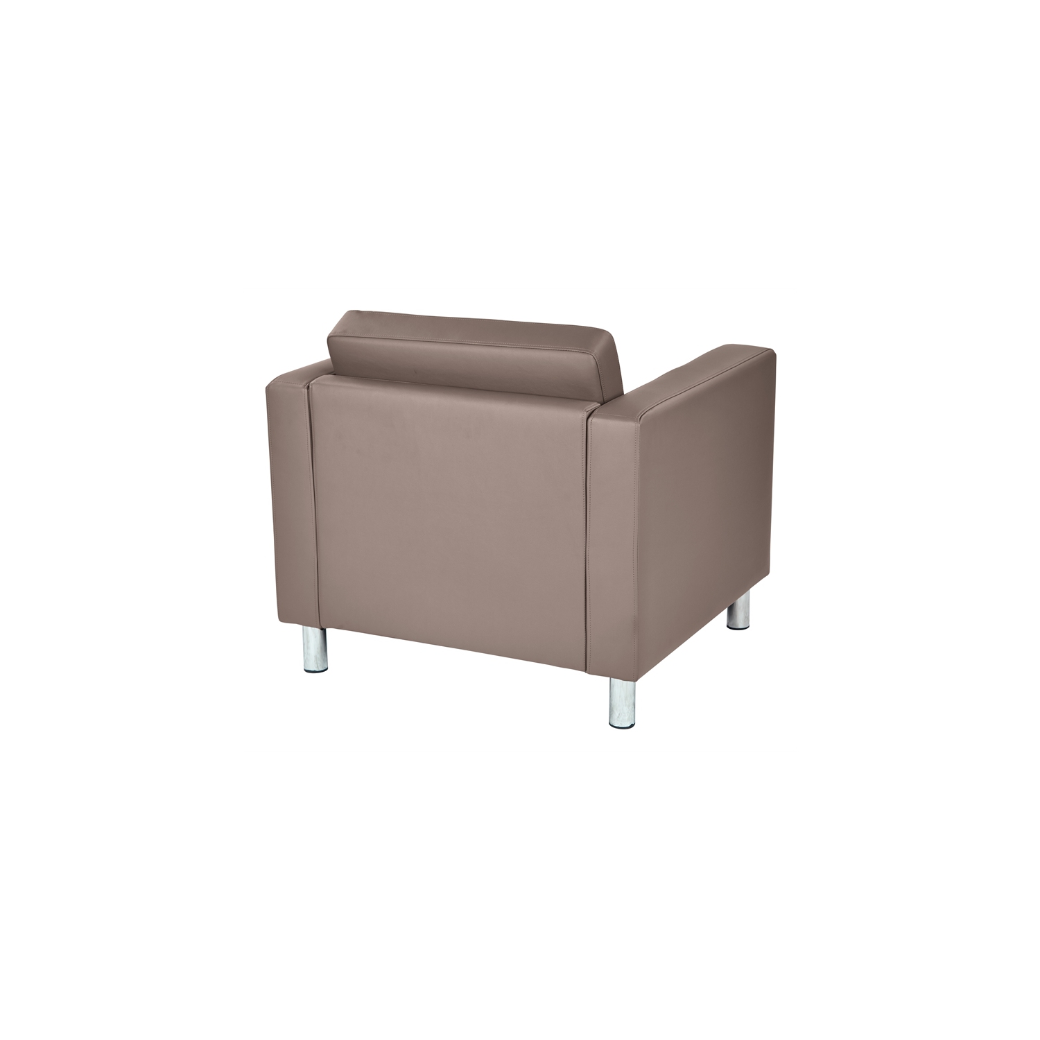 Pacific Armchair In Dillon Stratus Gray Vinyl Fabric