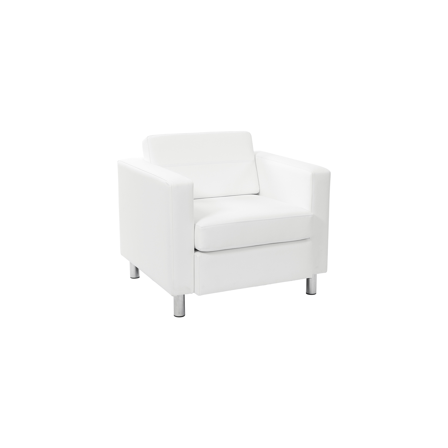 Fauteuil en vinyle blanc Dillon Pacific
