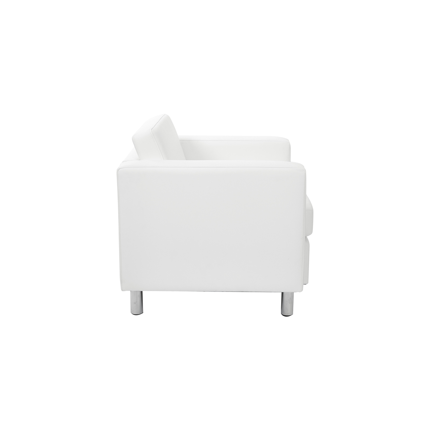 Fauteuil en vinyle blanc Dillon Pacific