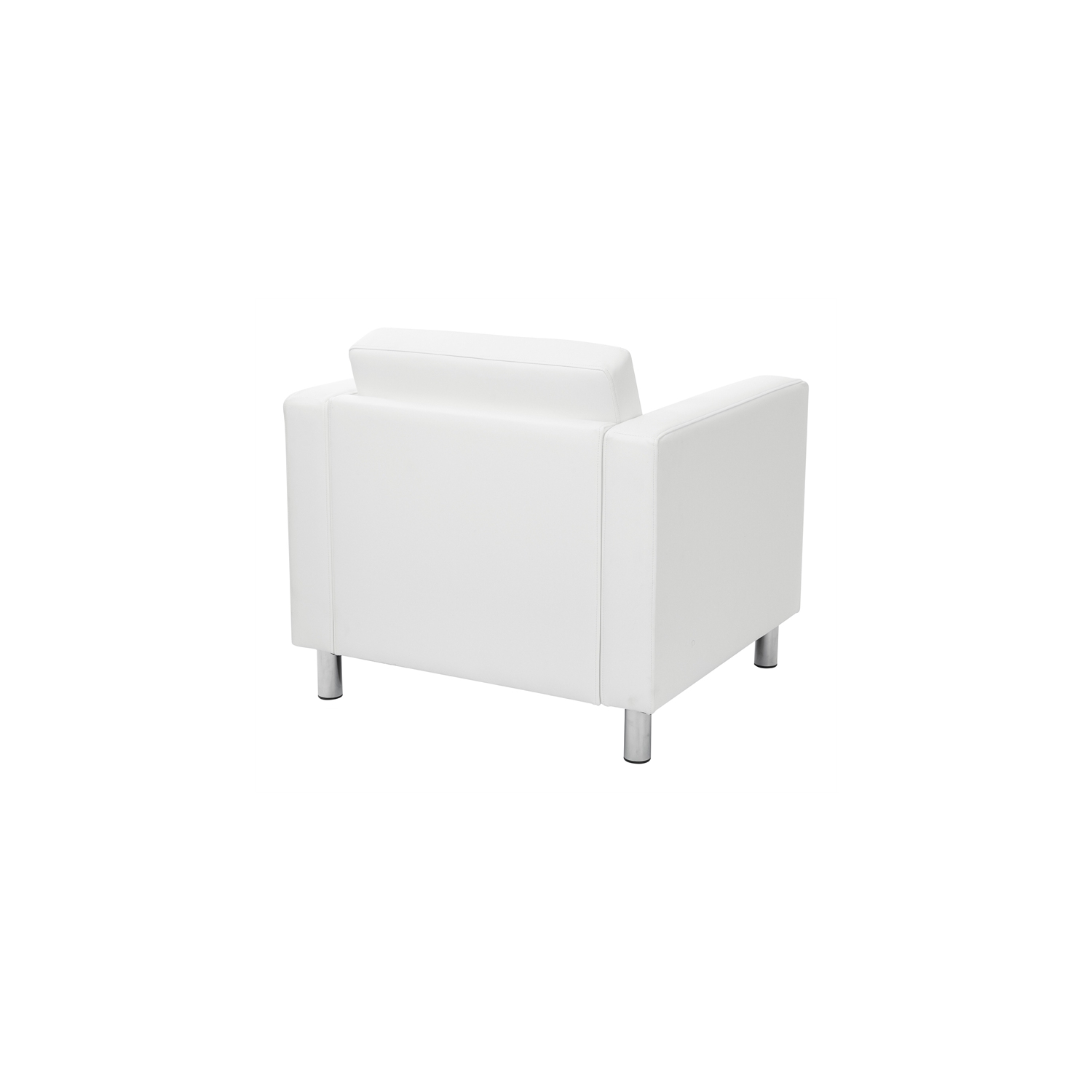 Fauteuil en vinyle blanc Dillon Pacific