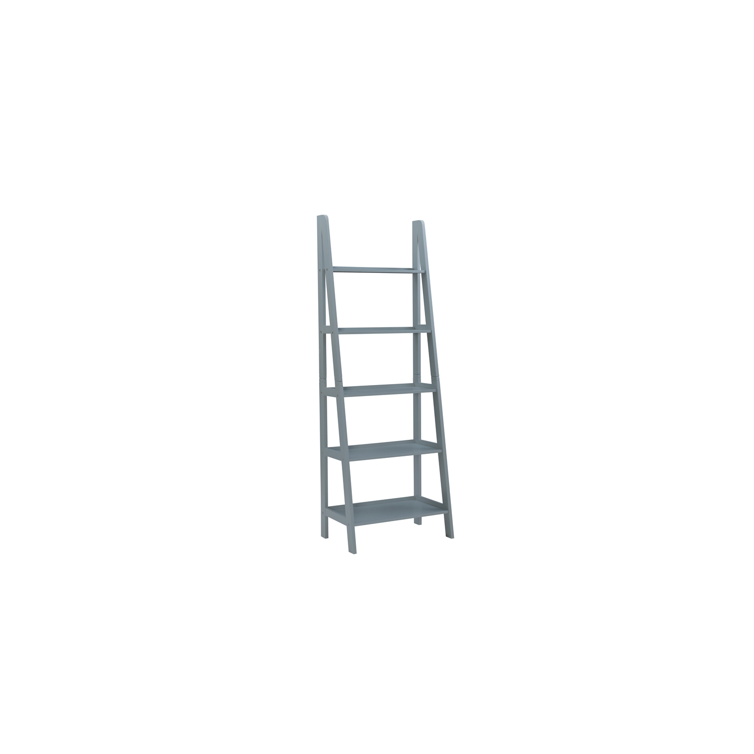 Linon Archdale Wood Ladder Bookshelf in Gray