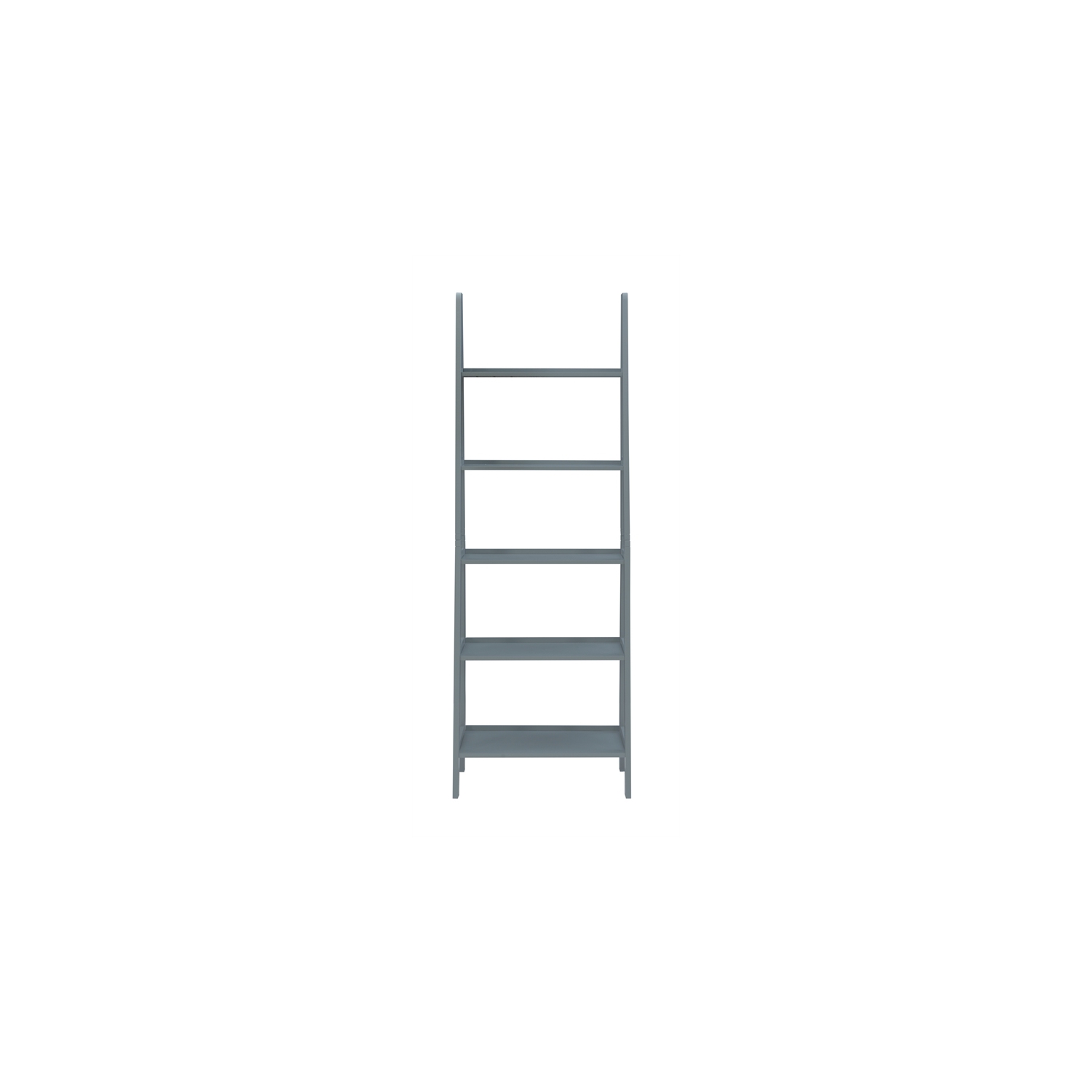 Linon Archdale Wood Ladder Bookshelf in Gray