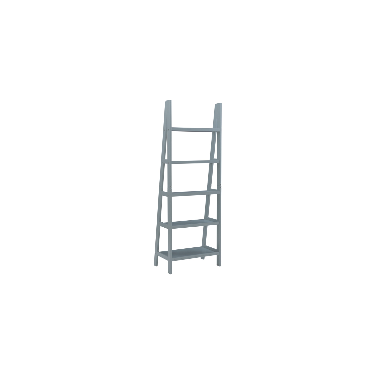 Linon Archdale Wood Ladder Bookshelf in Gray