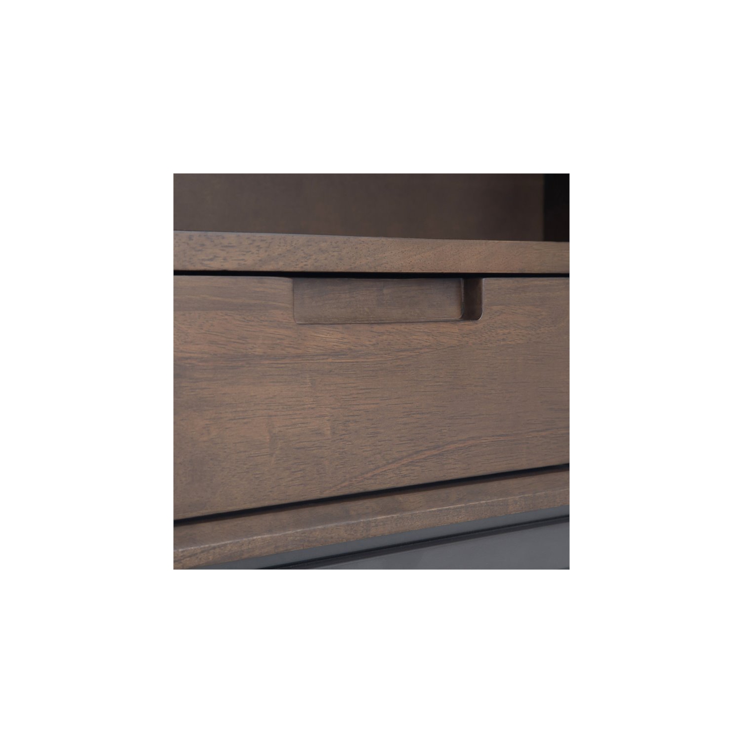 Simpli Home Banting Solid Hardood and Metal 66 " x 30 "Rectangle Industrial Bookcase in Walnut Brown