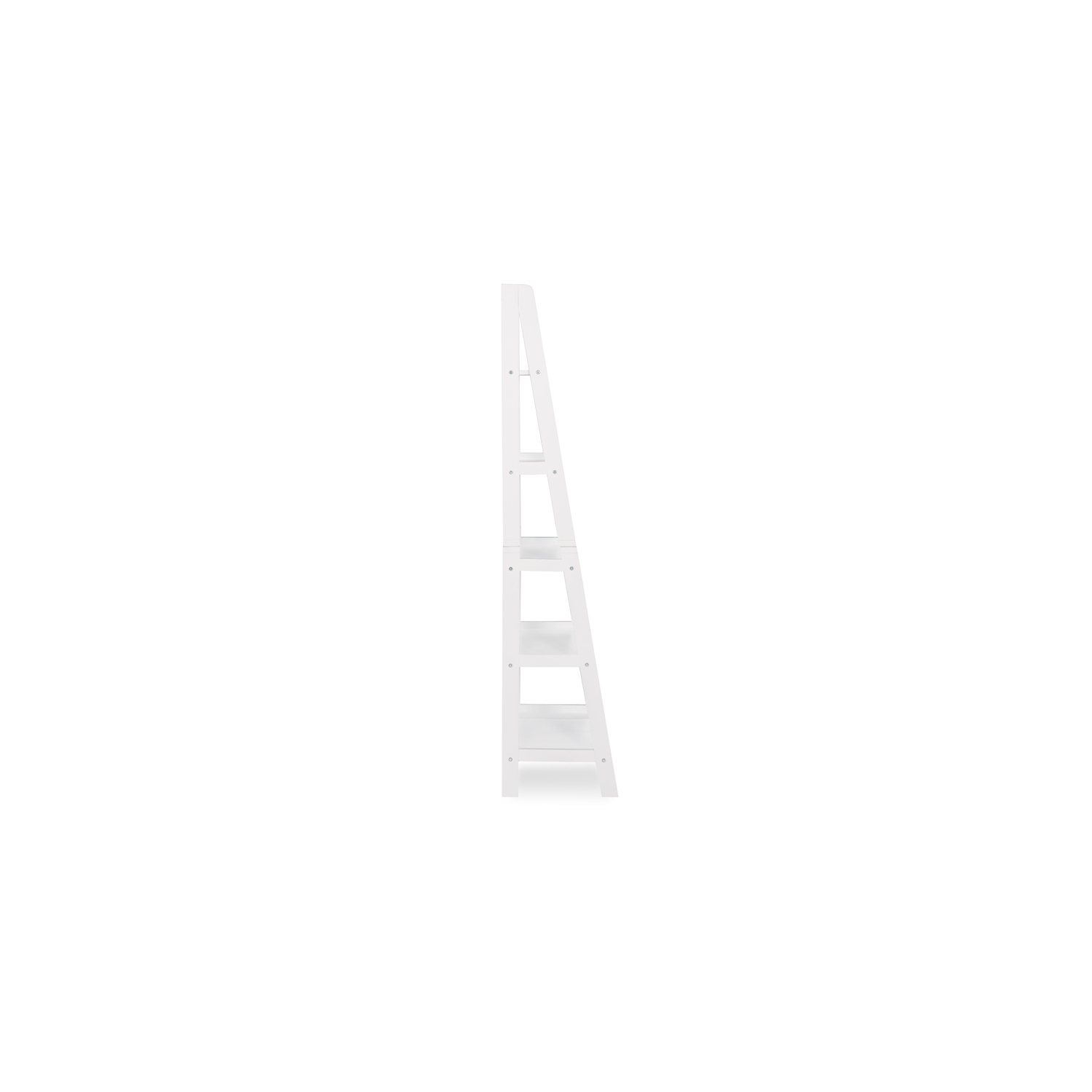 Linon Archdale Wood Ladder Bookshelf in White