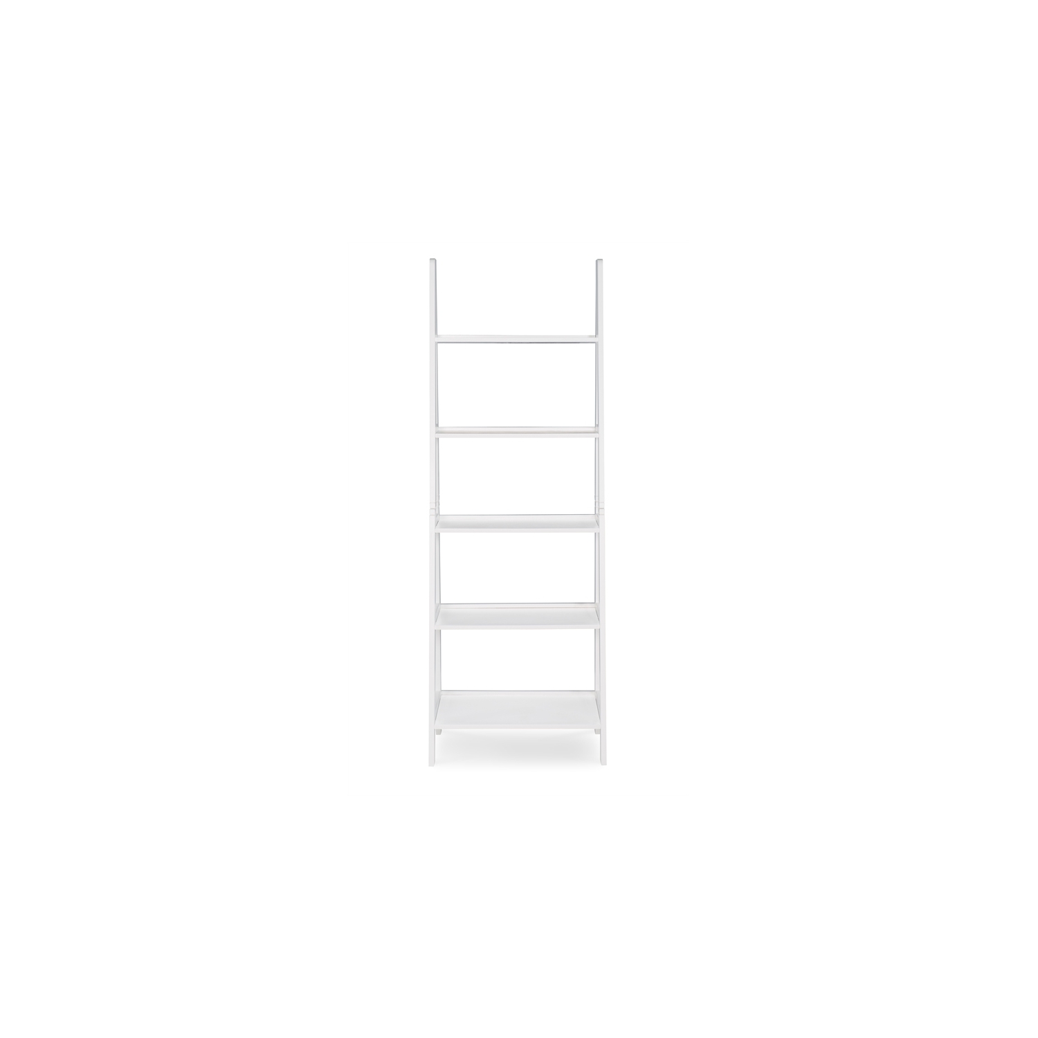 Linon Archdale Wood Ladder Bookshelf in White