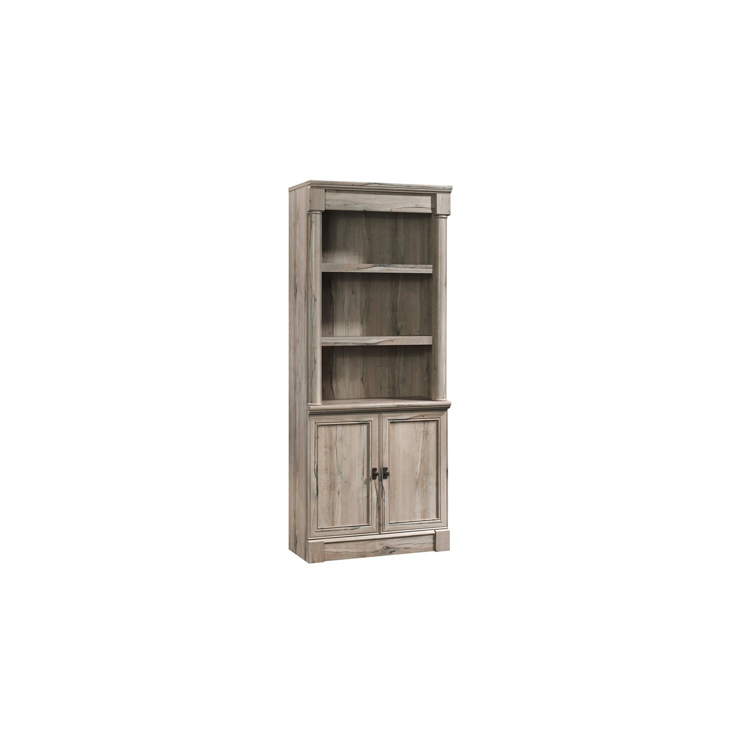 Sauder Palladia Engineered Wood and Metal 3-Shelf Bookcase in Split Oak