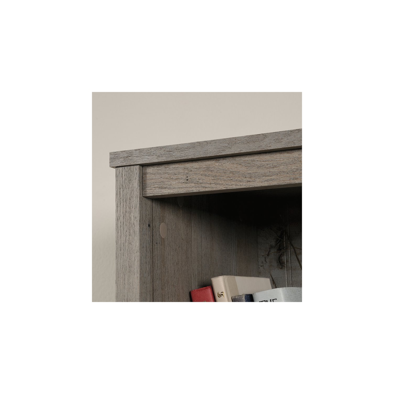 Sauder – Bibliothèque à 3 tablettes en bois d’ingénierie Cottage Road, chêne mystique