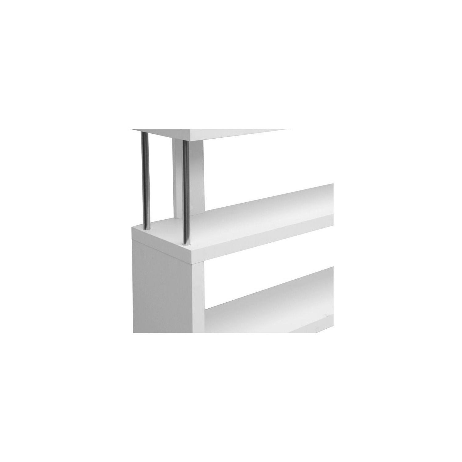 Barnes 6 Shelf Modern Bookcase in White