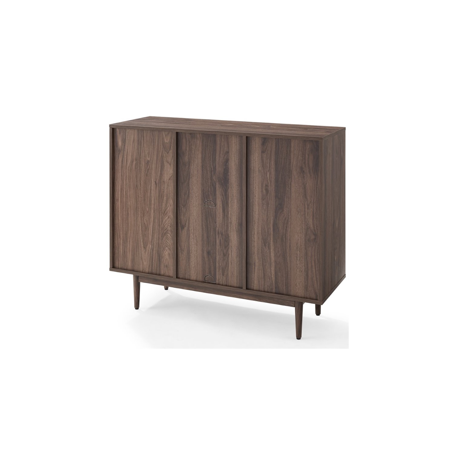 Crosley Liam 6 Cubby Wooden Bookcase in Walnut