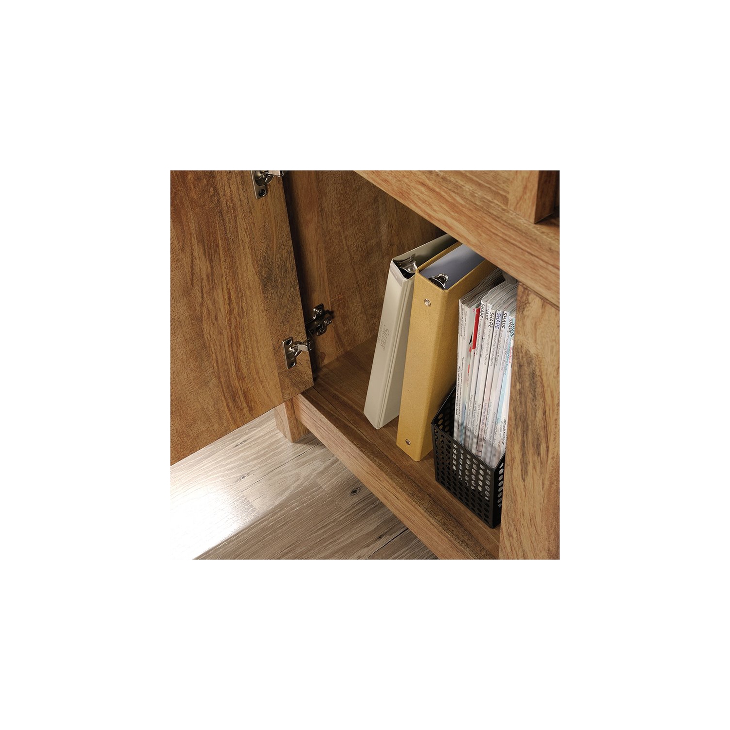 Sauder – Bibliothèque en bois d’ingénierie Cannery Bridge à 9 compartiments, mangue sindoori