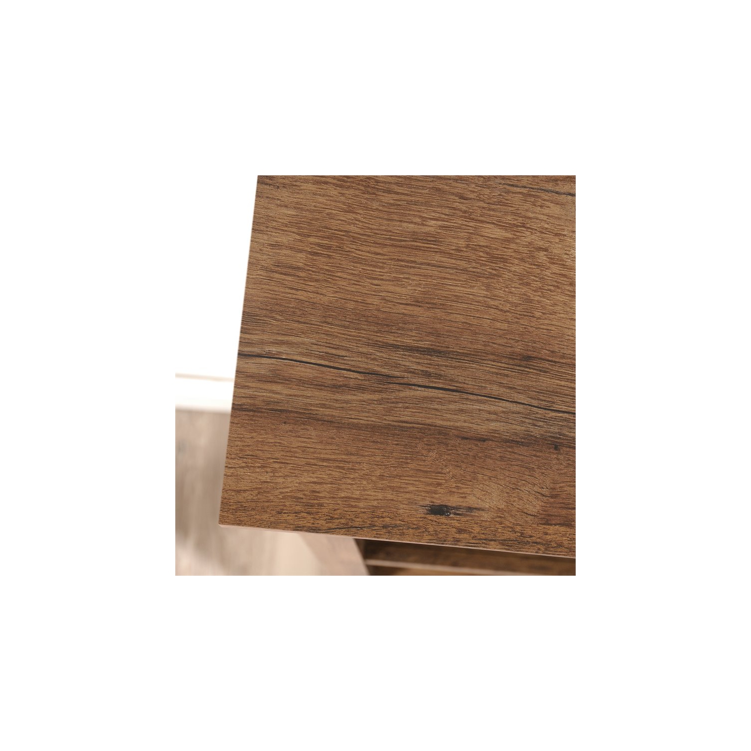 Sauder Misc Storage 3-Shelf 2-Door Tall Wood Bookcase in Vintage Oak