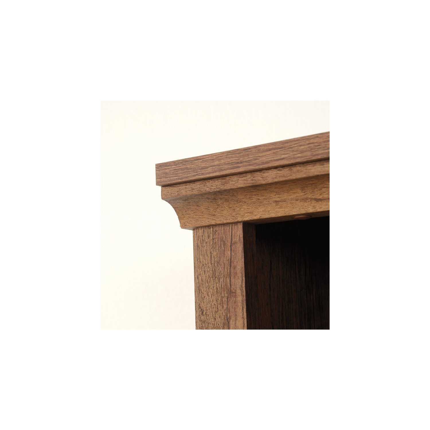 Sauder Misc Storage 3-Shelf 2-Door Tall Wood Bookcase in Vintage Oak