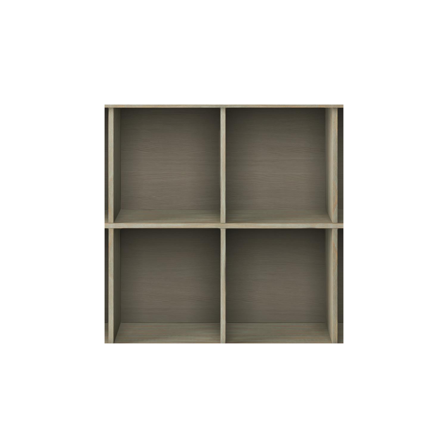 Simpli Home Acadian Wood 33" x 57" Transitional 8 Cube Sofa Table in Gray