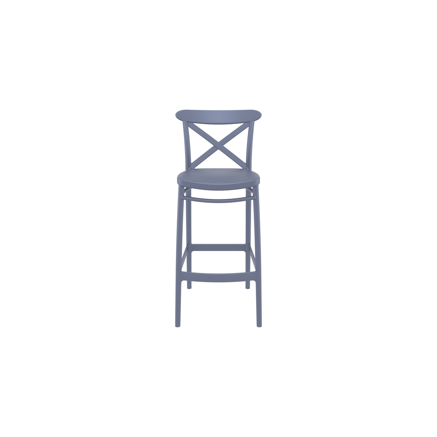 Compamia Cross Indoor Outdoor Bar Stool Dark Gray