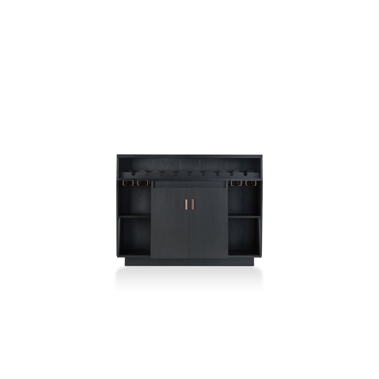Furniture of America Trenta Wood Multi-Storage Buffet Cabinet in Black