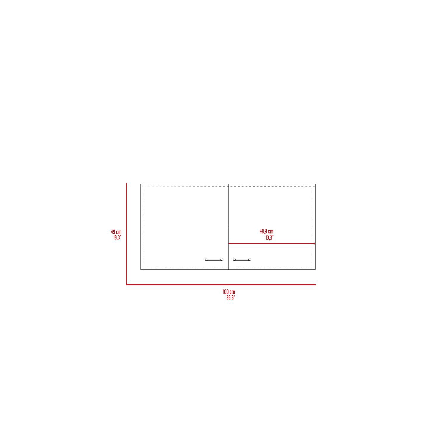 Armoire murale contemporaine Bowery Hill, espresso et blanc
