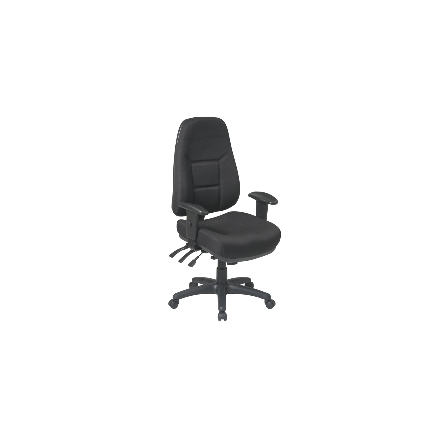 High Back Multi Function Ergonomic Chair in Black Fabric
