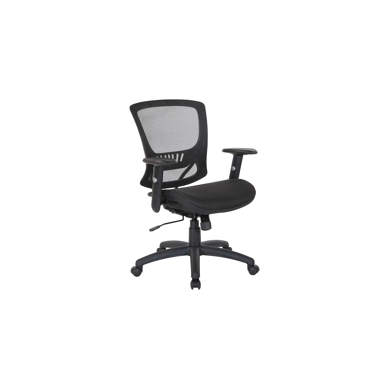 Manager's Chair Mesh Screen Seat and Back in Black Fabric