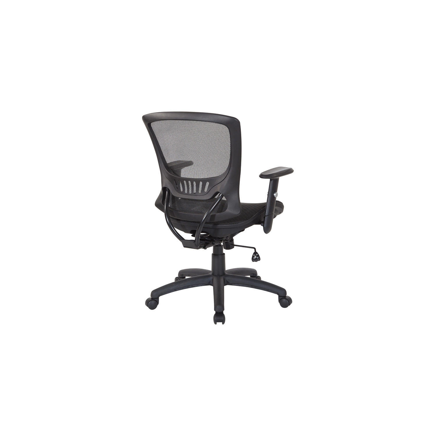 Manager's Chair Mesh Screen Seat and Back in Black Fabric