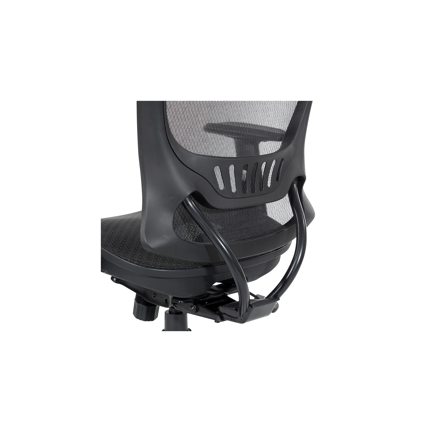 Manager's Chair Mesh Screen Seat and Back in Black Fabric