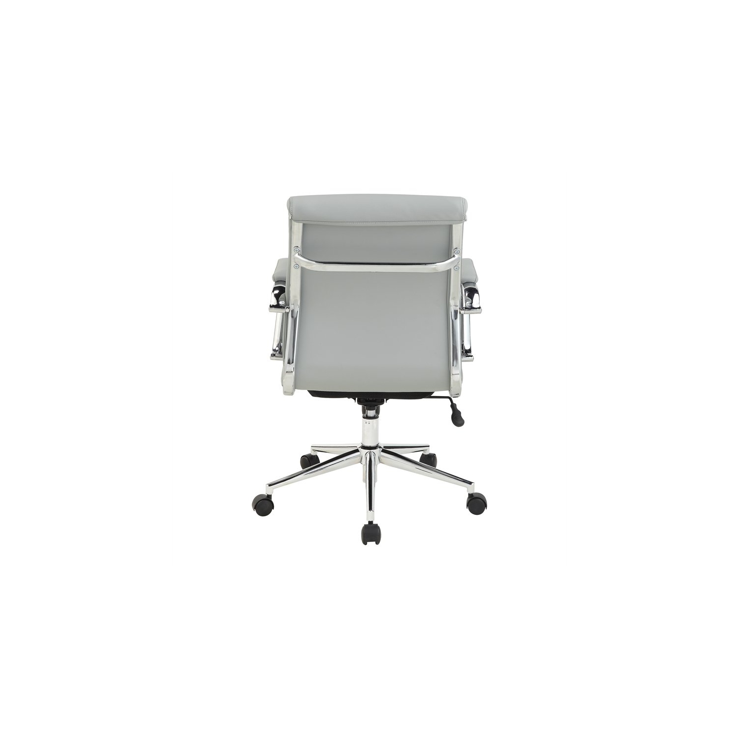 Mid Back Manager's Chair with Dillon Steel Gray Fabric and Chrome Base