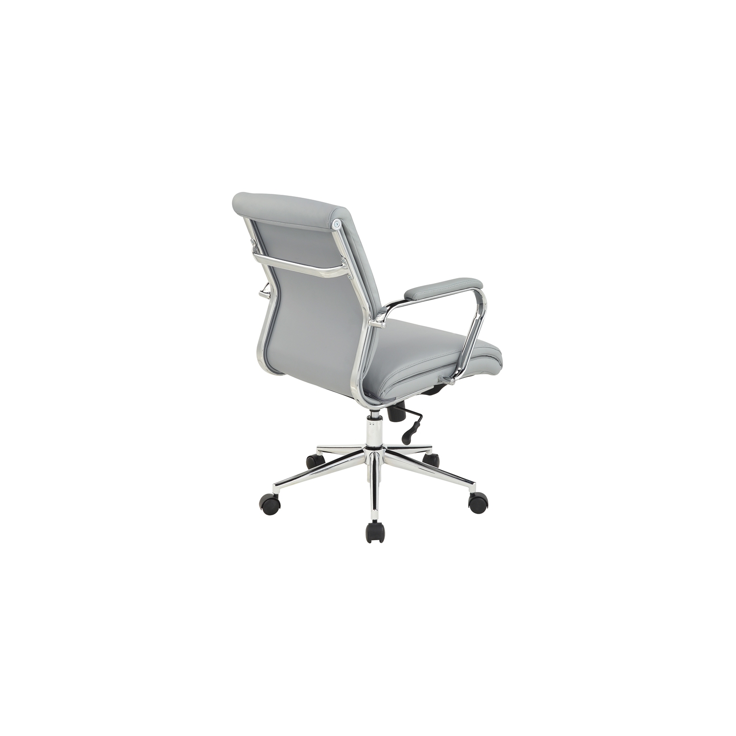 Mid Back Manager's Chair with Dillon Steel Gray Fabric and Chrome Base