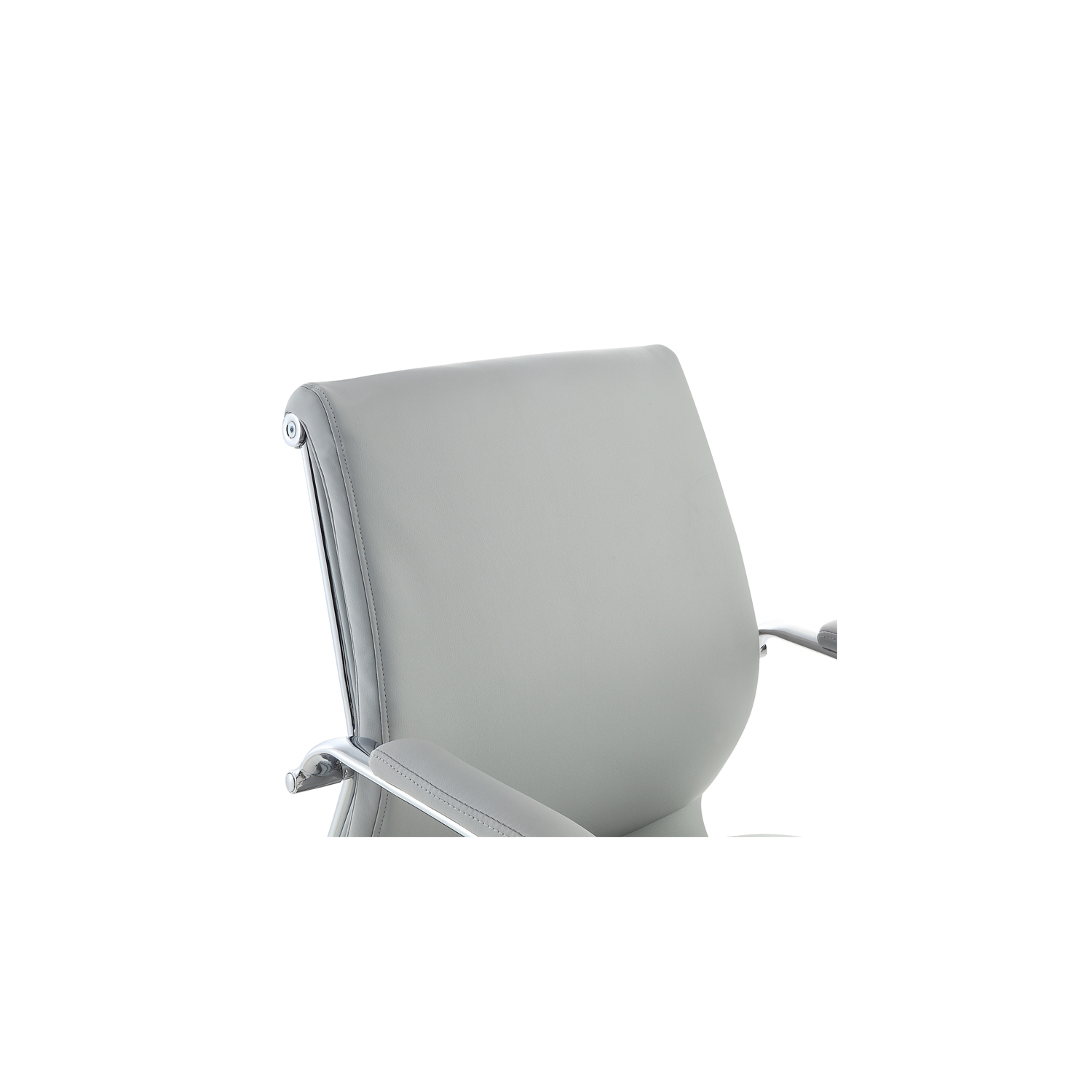 Mid Back Manager's Chair with Dillon Steel Gray Fabric and Chrome Base