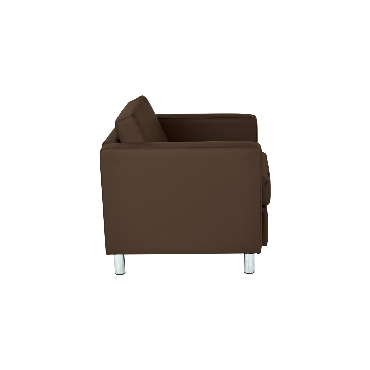 Pacific Armchair In Dillon Java Brown Vinyl Fabric