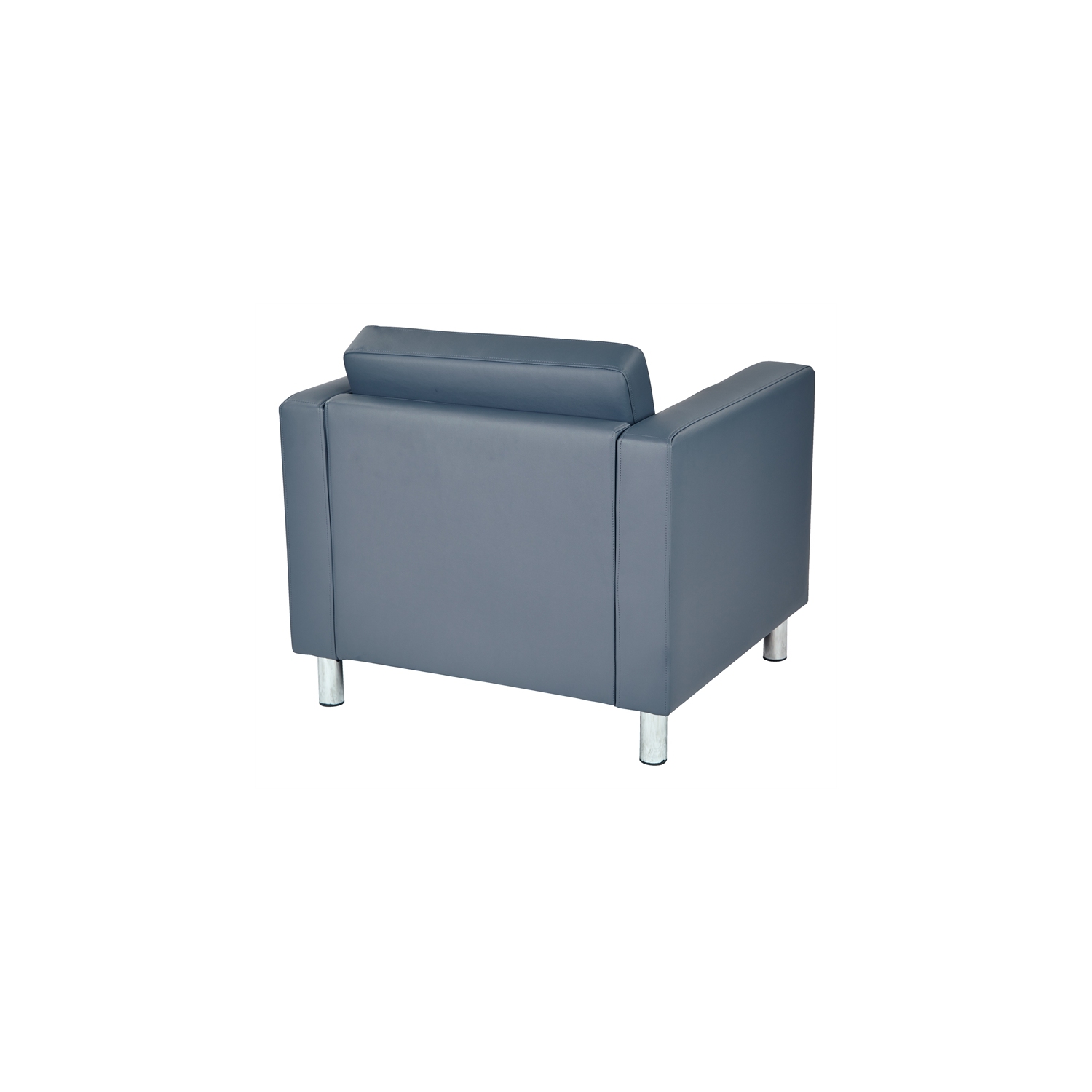 Pacific Armchair In Dillon Blue Vinyl Fabric