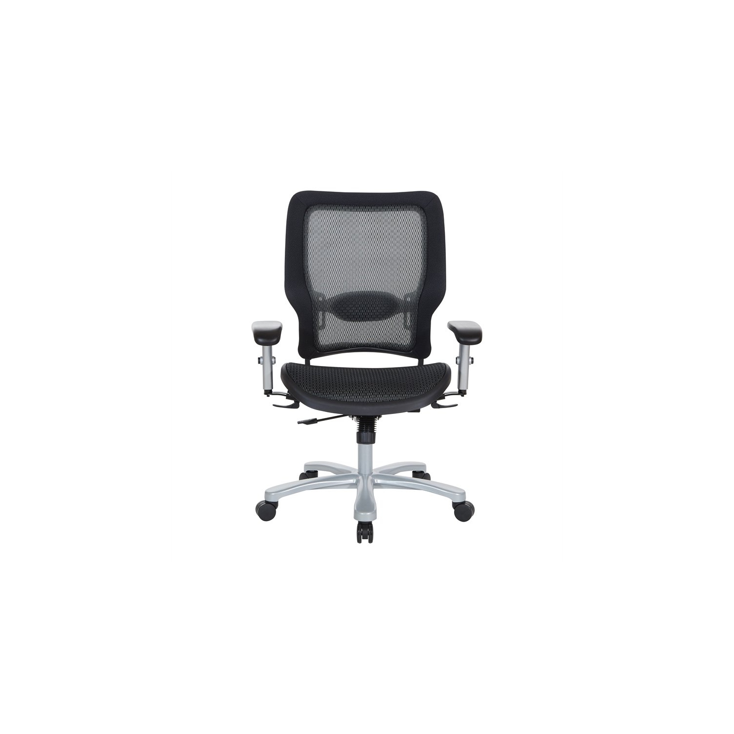 Air Grid Seat and Back Big & Tall Chair in Black Fabric